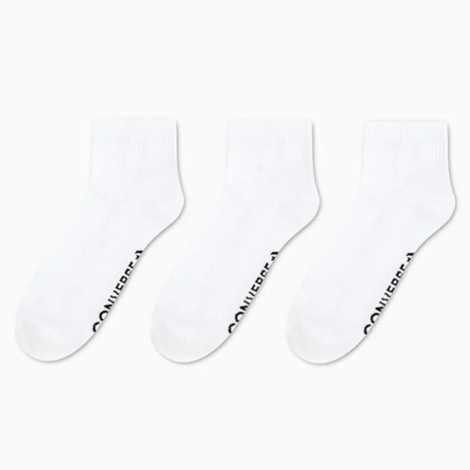 Converse Pack Converse De Medias Deportivas Unisex Socks Mn 3pk Foundational Quarter color blanco | Platanitos