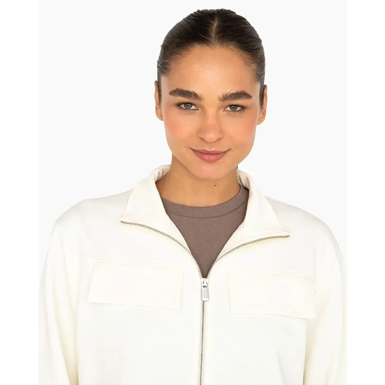 Converse Casaca Converse Deportiva Mujer Active Converse color blanco | Platanitos