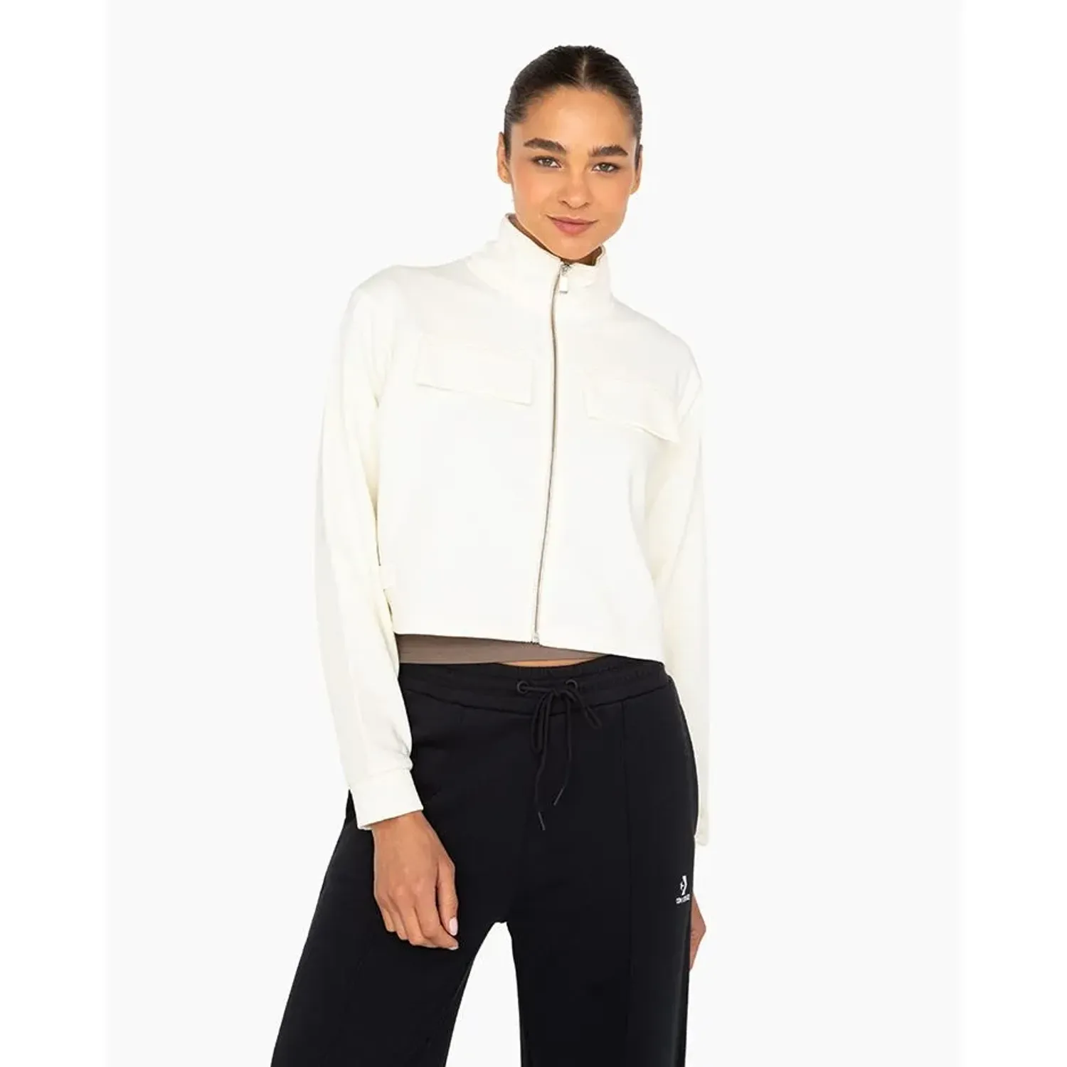 Converse Casaca Converse Deportiva Mujer Active Converse color blanco | Platanitos