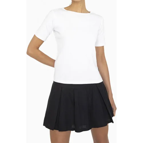 Polo Converse Manga Corta Deportivo Mujer Rib Star Converse color blanco | Platanitos