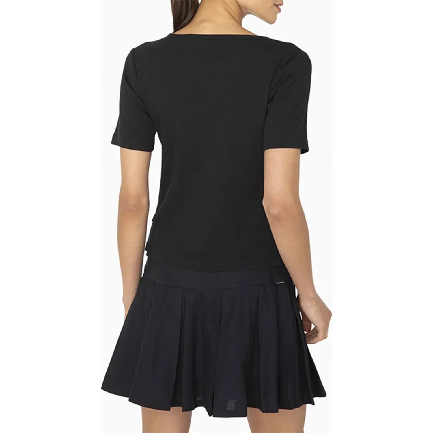 Polo Converse Manga Corta Deportivo Mujer Rib Star Converse color negro | Platanitos