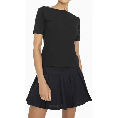 Polo Converse Manga Corta Deportivo Mujer Rib Star Converse color negro | Platanitos