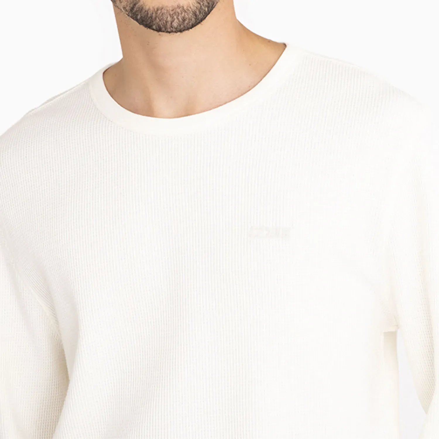 Polo Converse Manga Larga Deportivo Hombre Waffle Cons Converse color blanco | Platanitos