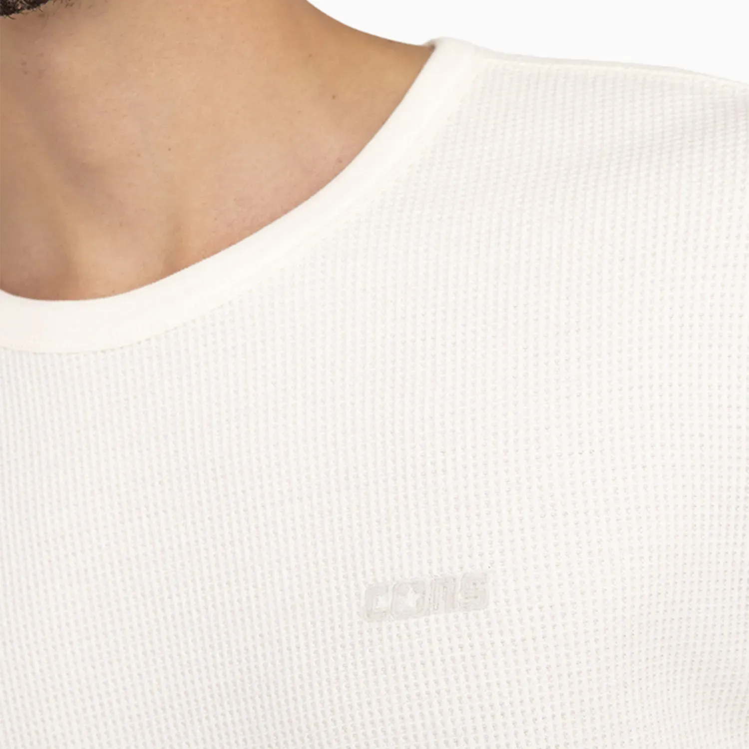 Polo Converse Manga Larga Deportivo Hombre Waffle Cons Converse color blanco | Platanitos