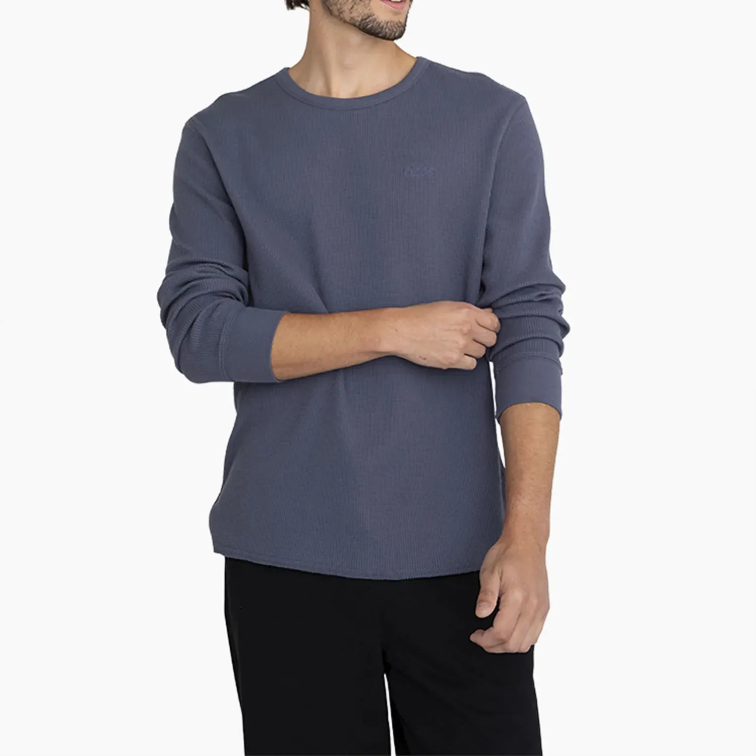 Polo Converse Manga Larga Deportivo Hombre Waffle Cons Converse color gris | Platanitos