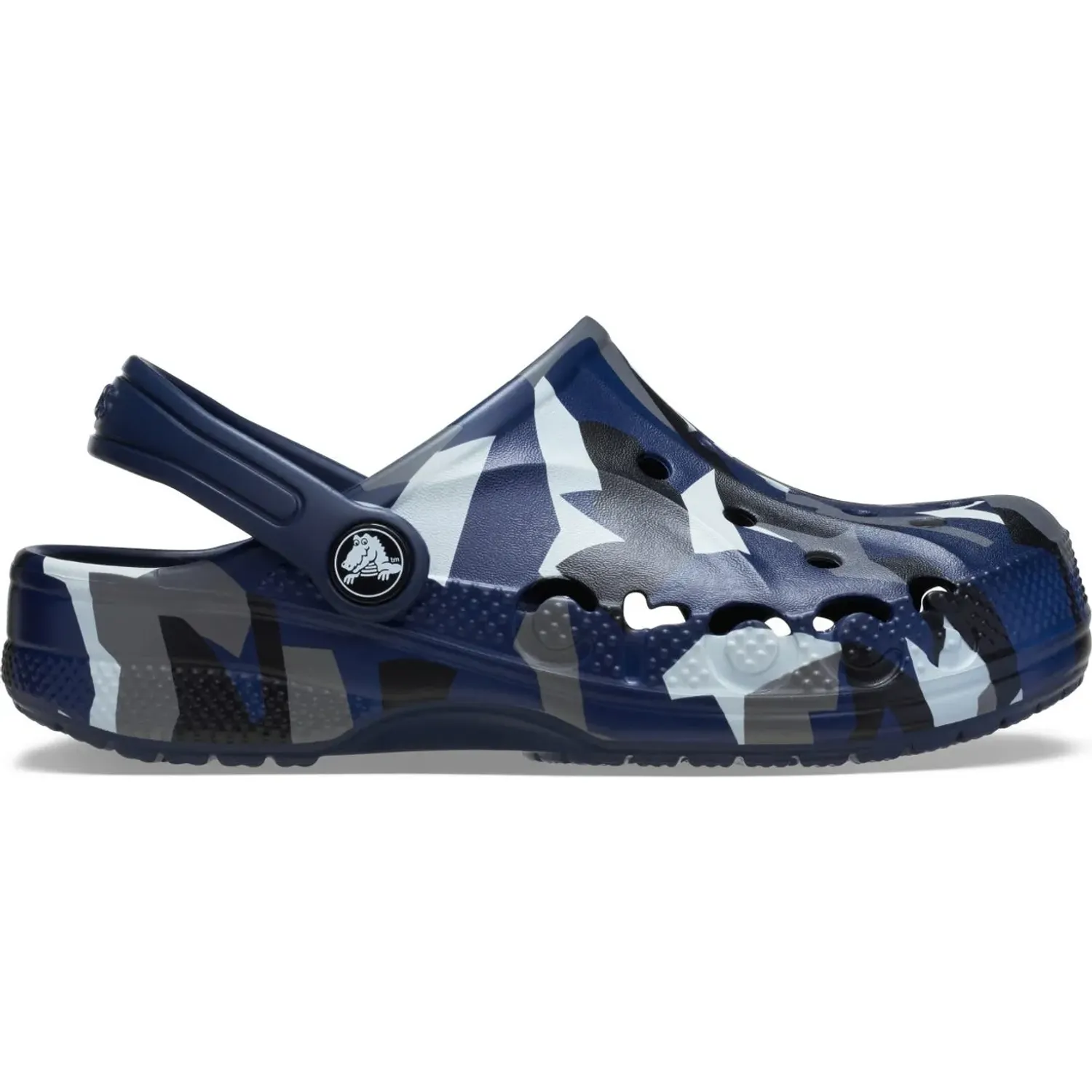 Zuecos Crocs Unisex Niños Baya Seasonal Printed Clog color azul | Platanitos