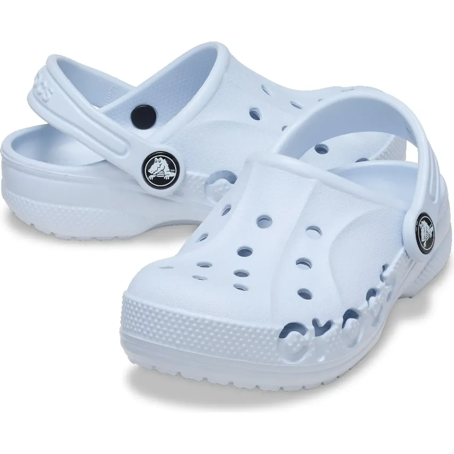 Zuecos Crocs Unisex Niños Classic Baya Clog color celeste | Platanitos