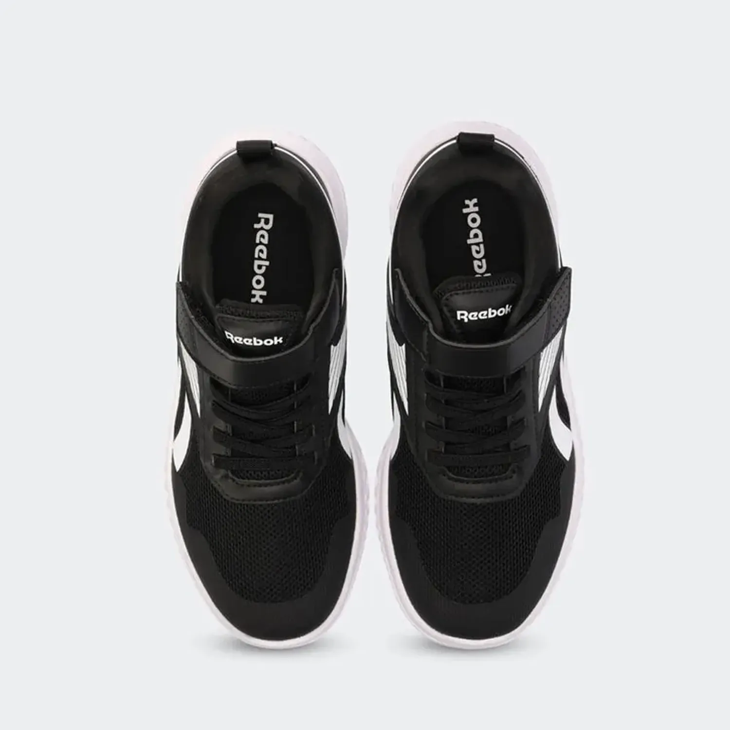 Zapatillas Reebok Running Niños Rush Runner 5 Elastic Lace & Top Strap color negro | Platanitos