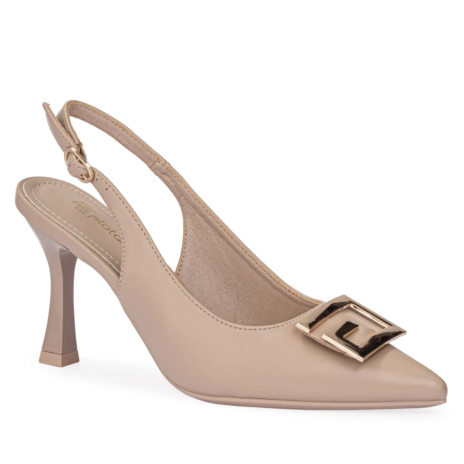 Platanitos Calzado Platanitos Vestir Dama Cv Noly color beige oscuro | Platanitos