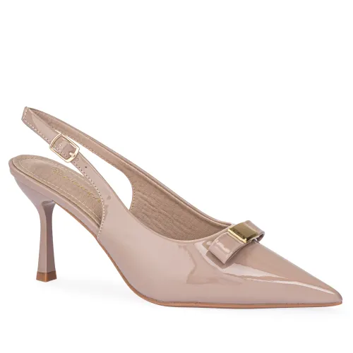 Calzado Platanitos Vestir Dama Cv Violeta color beige | Platanitos