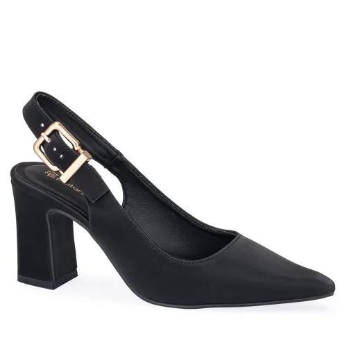 Calzado Platanitos Vestir Dama Cv Cloris color negro | Platanitos