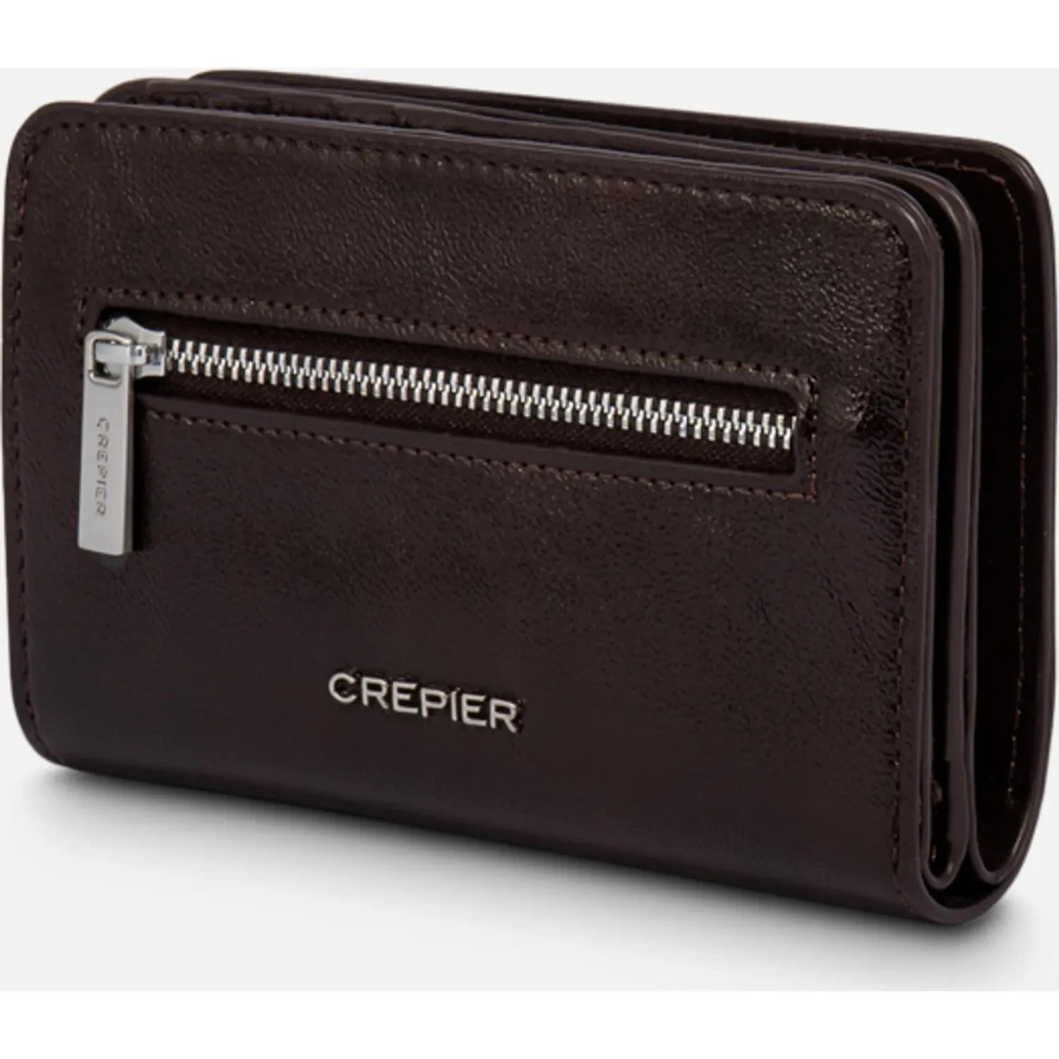 Billetera Crepier Mujer Lilia Mediano color marron oscuro | Platanitos