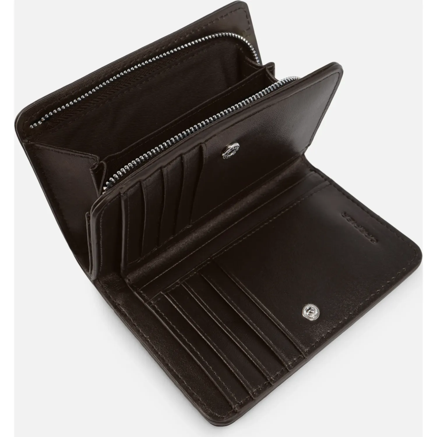 Billetera Crepier Mujer Lilia Mediano color marron oscuro | Platanitos