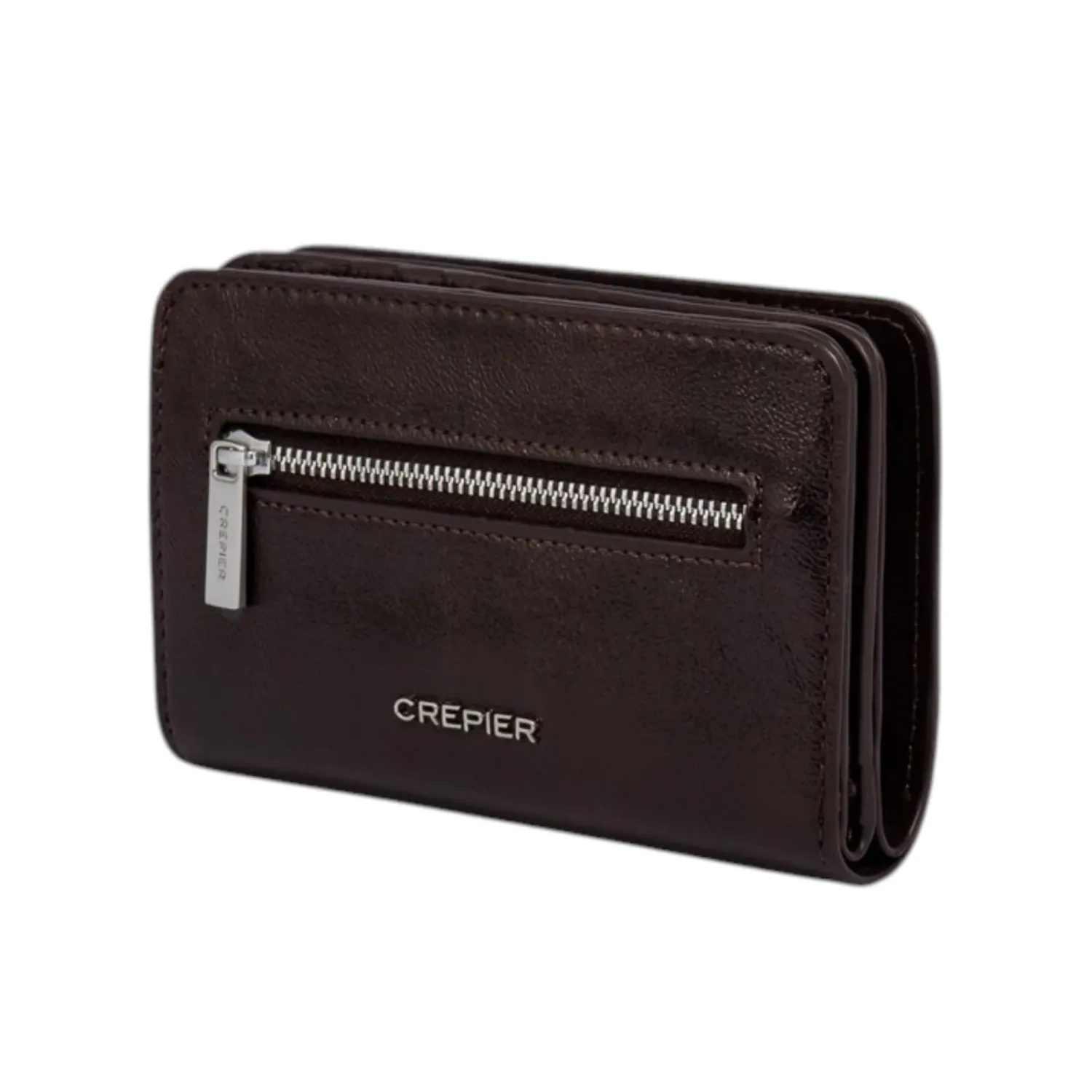 Billetera Crepier Mujer Lilia Mediano color marron oscuro | Platanitos