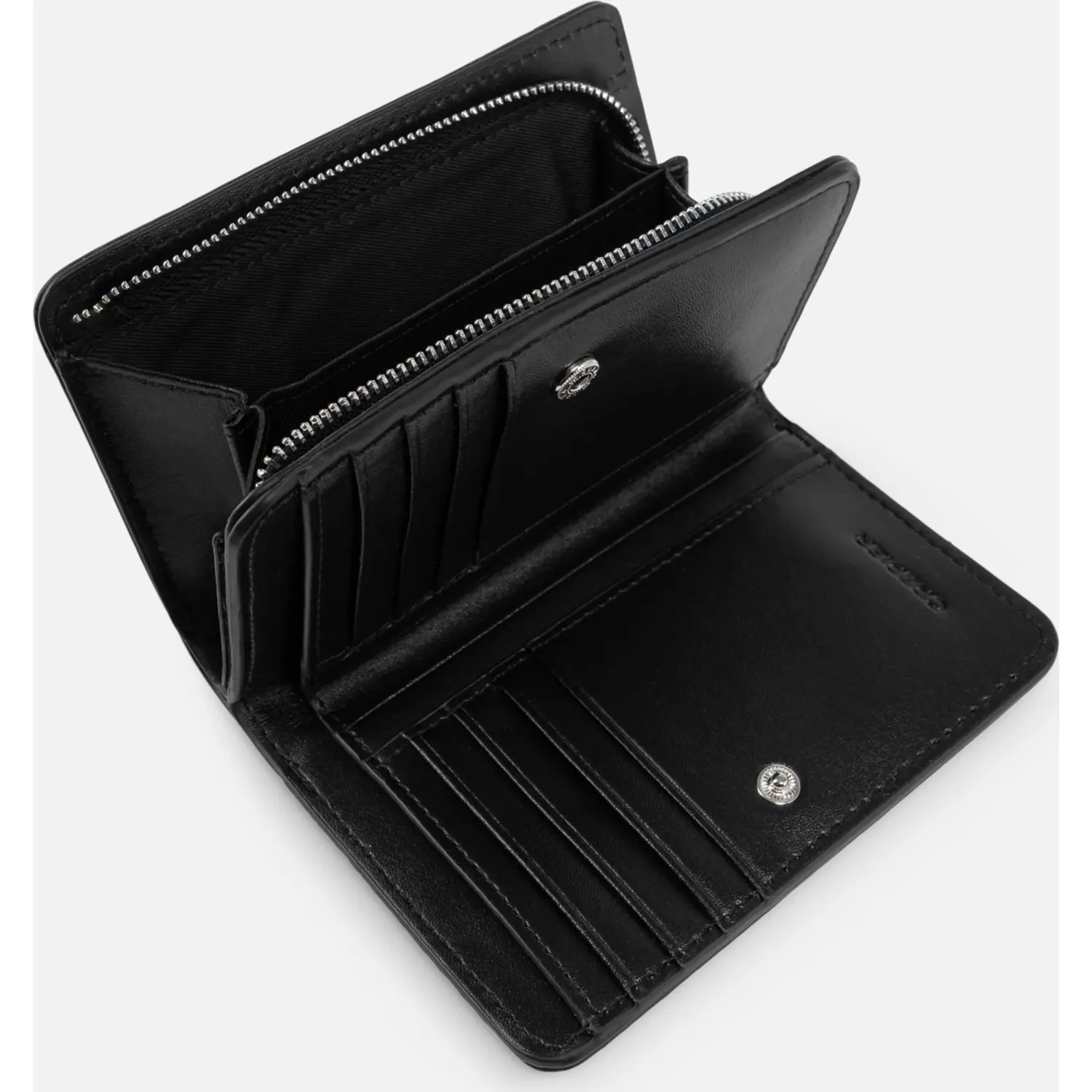 Billetera Crepier Mujer Lilia Mediano color negro | Platanitos