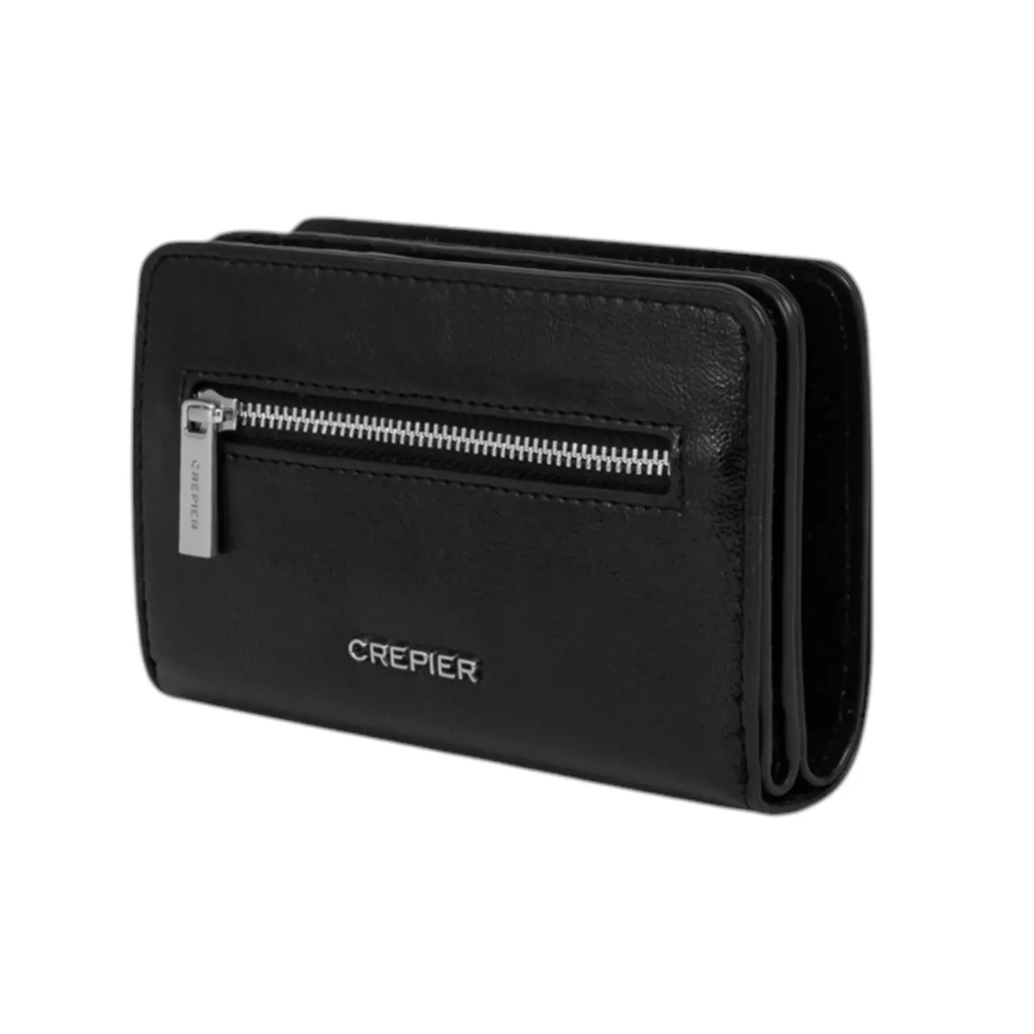 CREPIER Billetera Crepier Mujer Lilia Mediano color negro | Platanitos