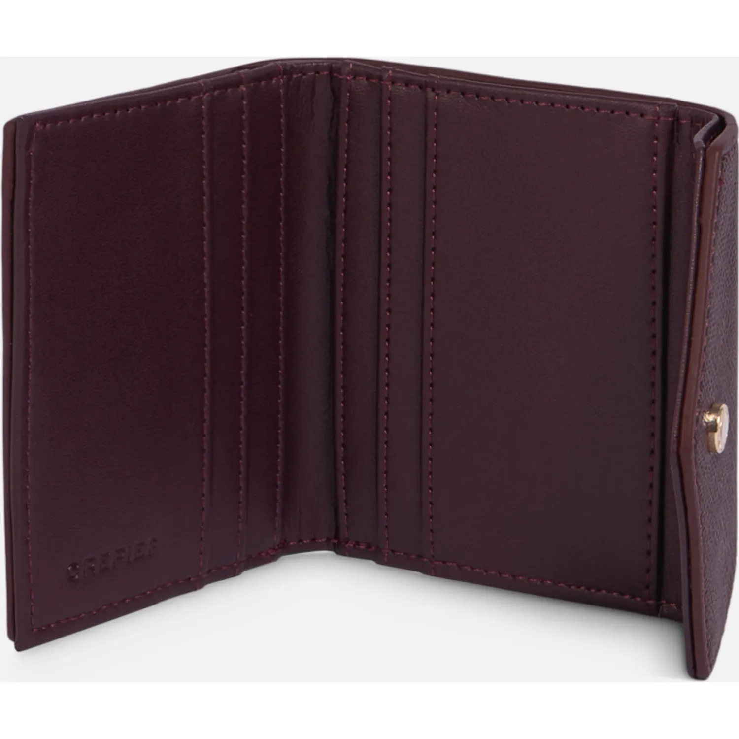 Billetera Crepier Mujer Pauline Chico color burgundy | Platanitos