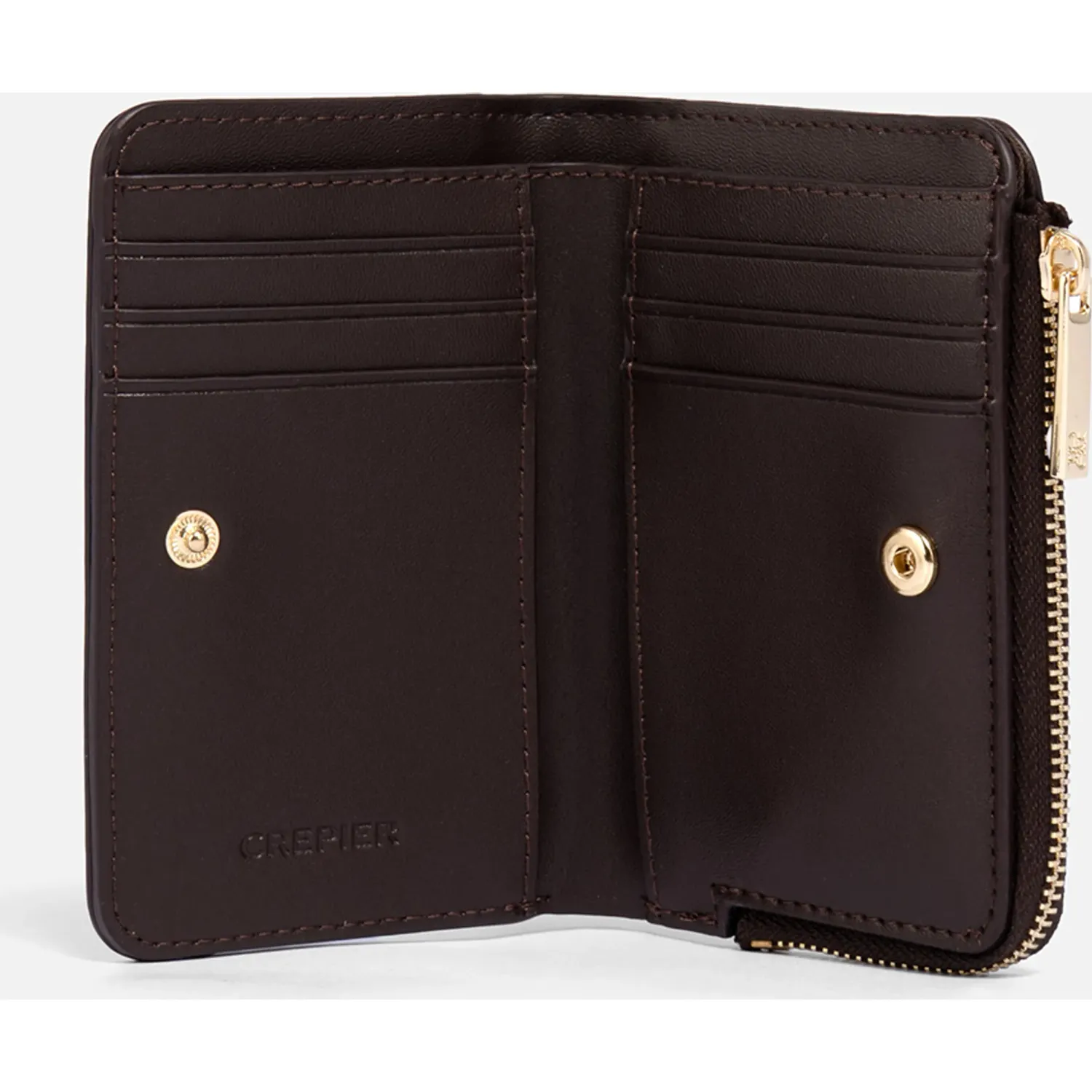 Billetera Crepier Mujer Rachel Chico color marron oscuro | Platanitos