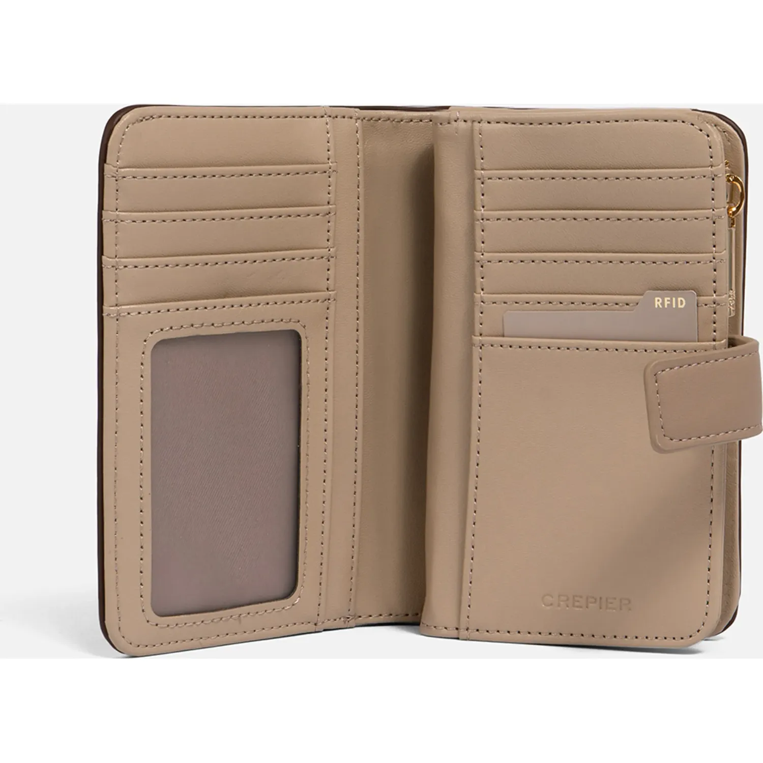 CREPIER Billetera Crepier Mujer Ramina Mediano color marrón | Platanitos