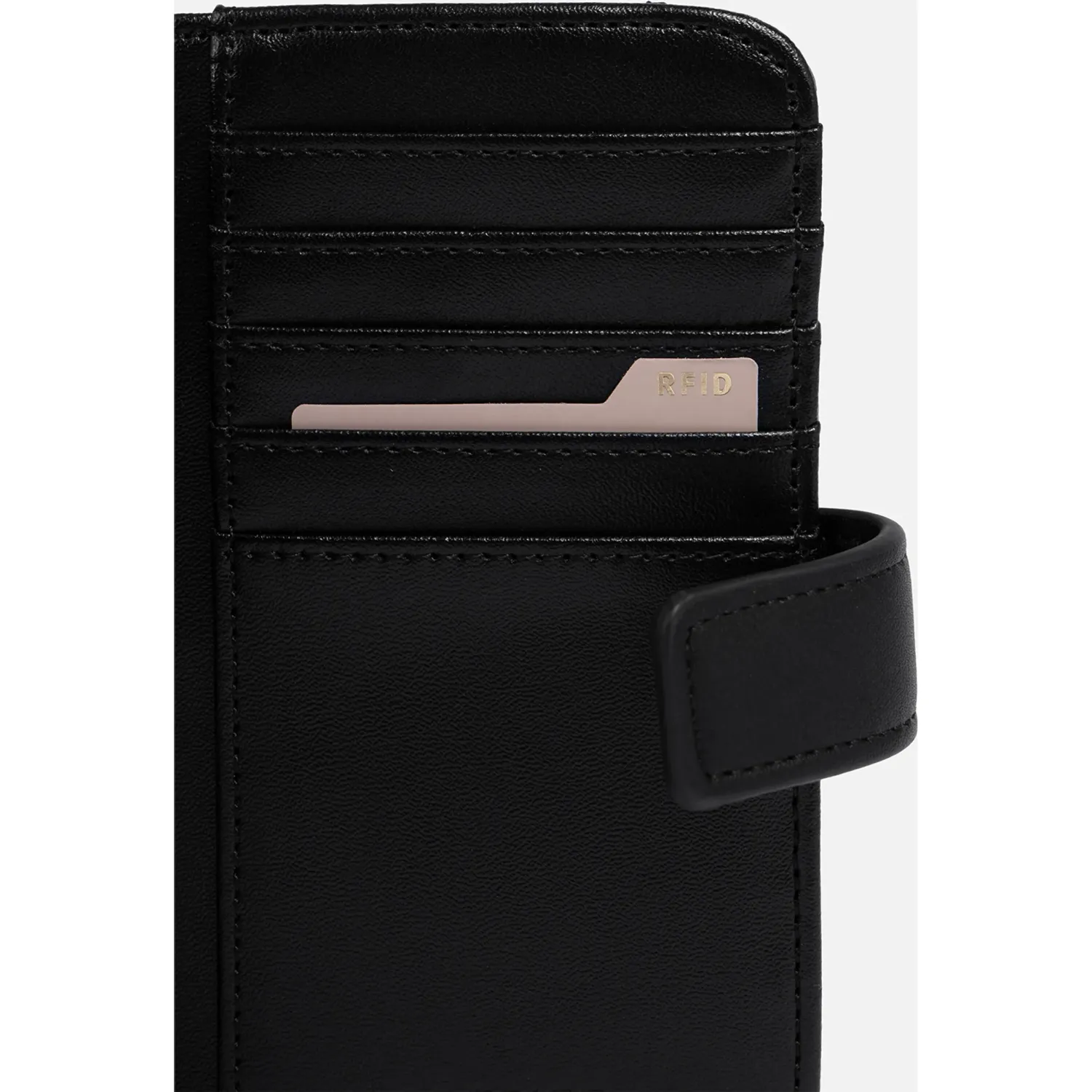 Billetera Crepier Mujer Ramina Mediano color negro | Platanitos