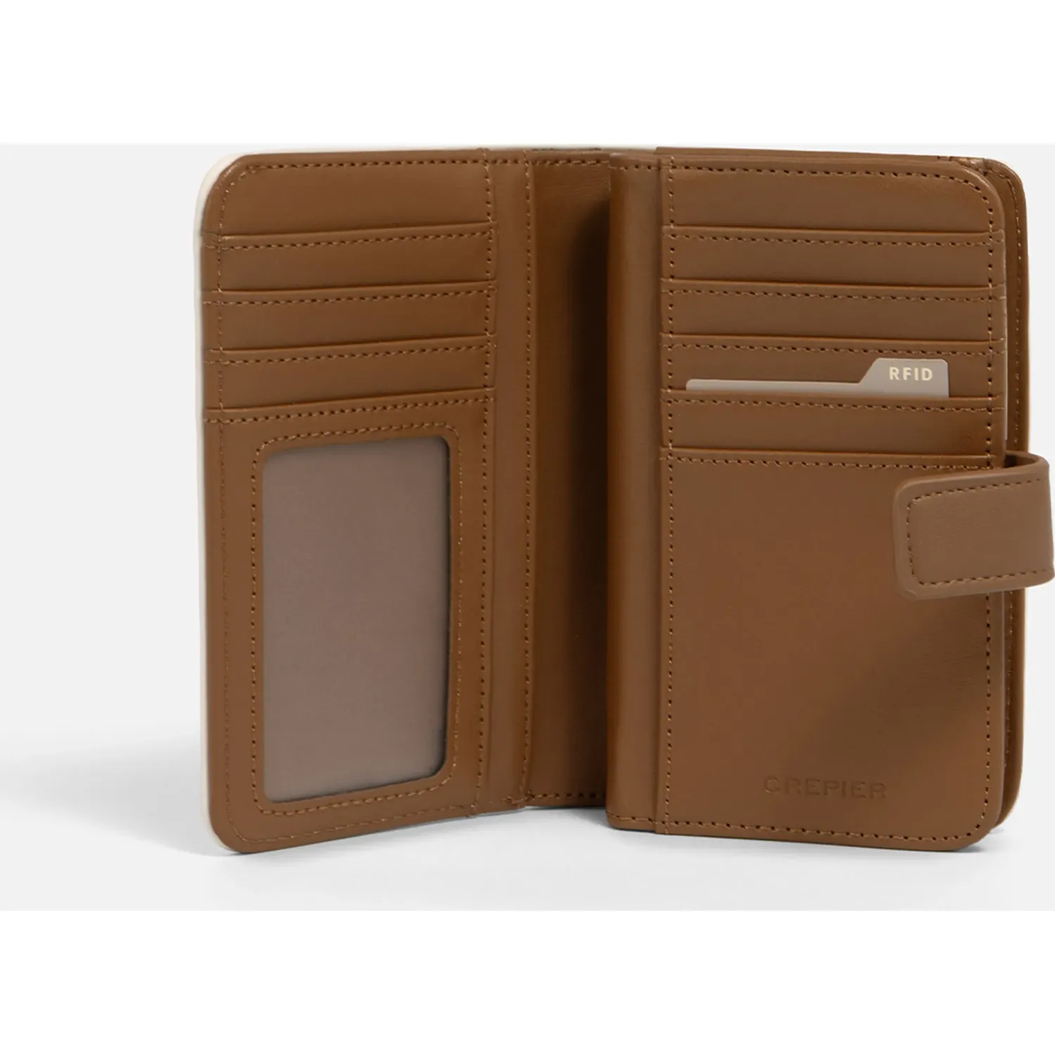 Billetera Crepier Mujer Ramina Mediano color hueso | Platanitos