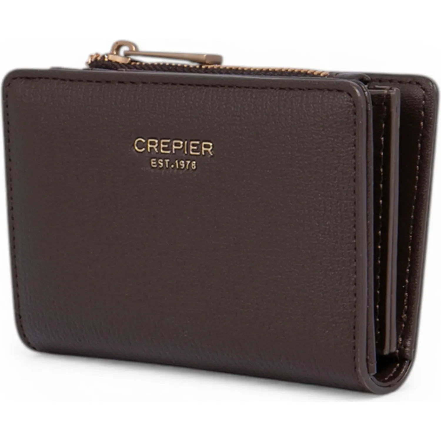 Billetera Crepier Mujer Silvie Chico color marron oscuro | Platanitos