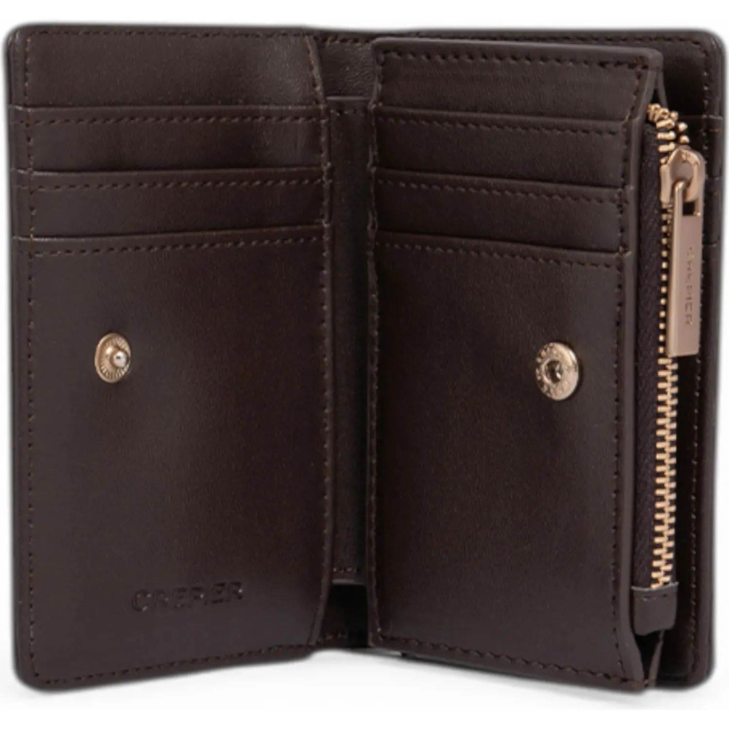 Billetera Crepier Mujer Silvie Chico color marron oscuro | Platanitos