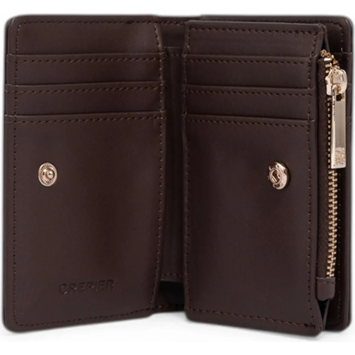 Billetera Crepier Mujer Silvie Chico color marron oscuro | Platanitos