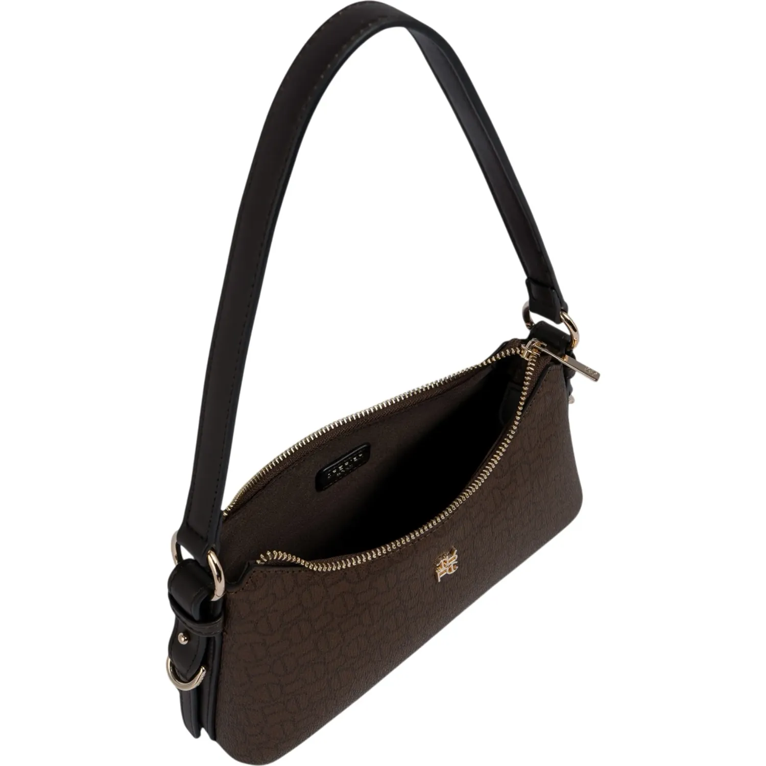 Bolso Crepier Baguette Hobo Mujer Arielle Chico color marron oscuro | Platanitos