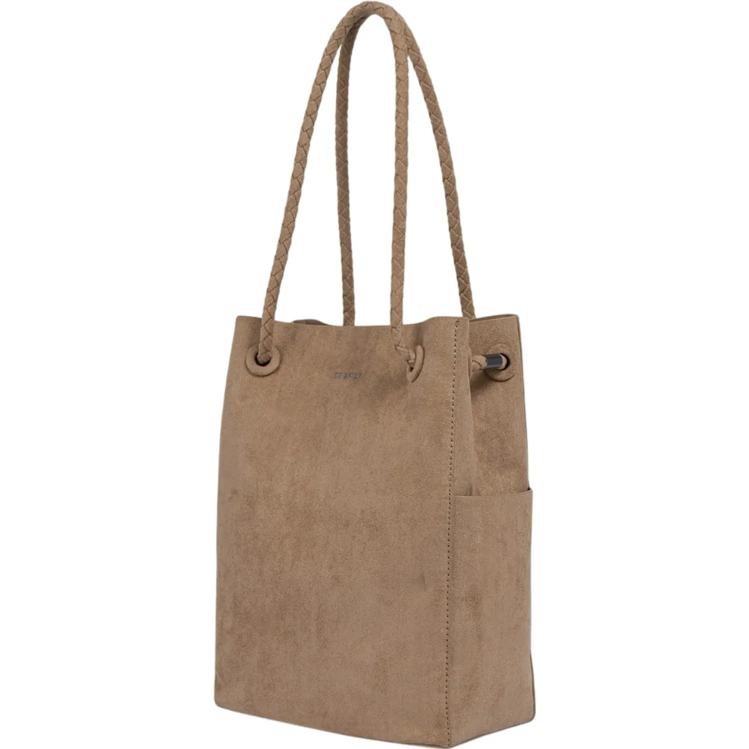 Bolso Crepier Bucket Mujer Emiliana Grande color topo | Platanitos