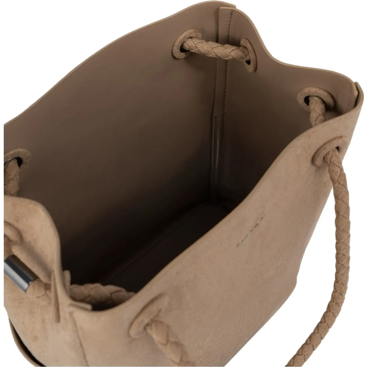 Bolso Crepier Bucket Mujer Emiliana Grande color topo | Platanitos