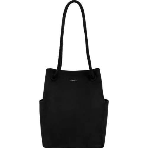 Bolso Crepier Bucket Mujer Emiliana Grande color negro | Platanitos