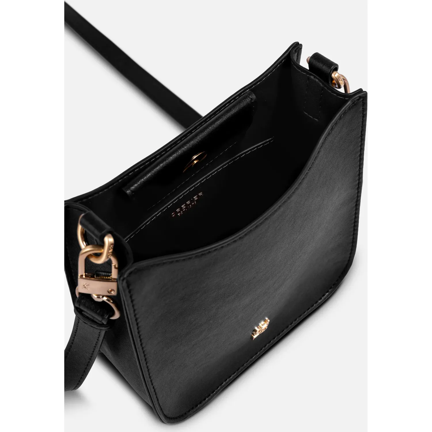 Bolso Crepier Crossbody Mujer Almira Chico color negro | Platanitos