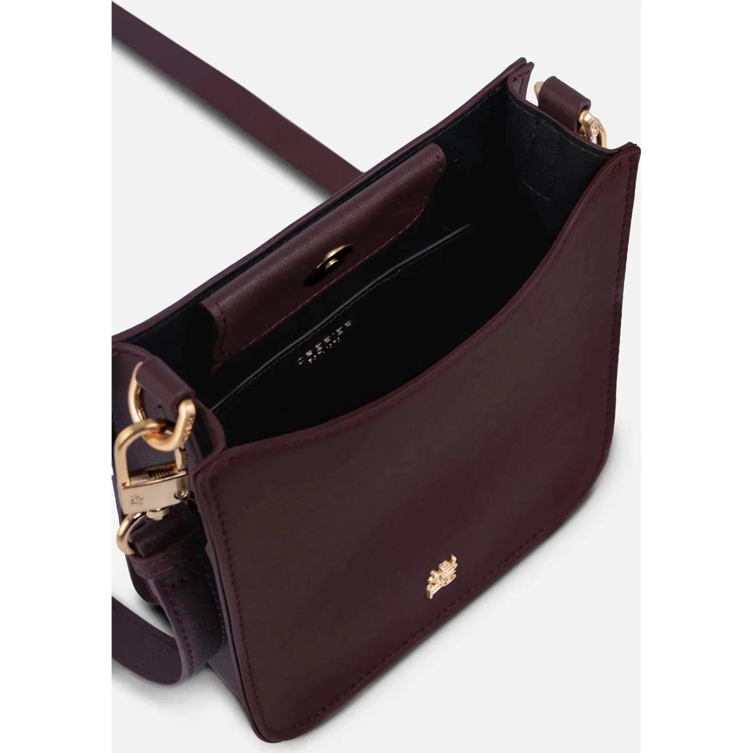 Bolso Crepier Crossbody Mujer Almira Chico color burgundy | Platanitos