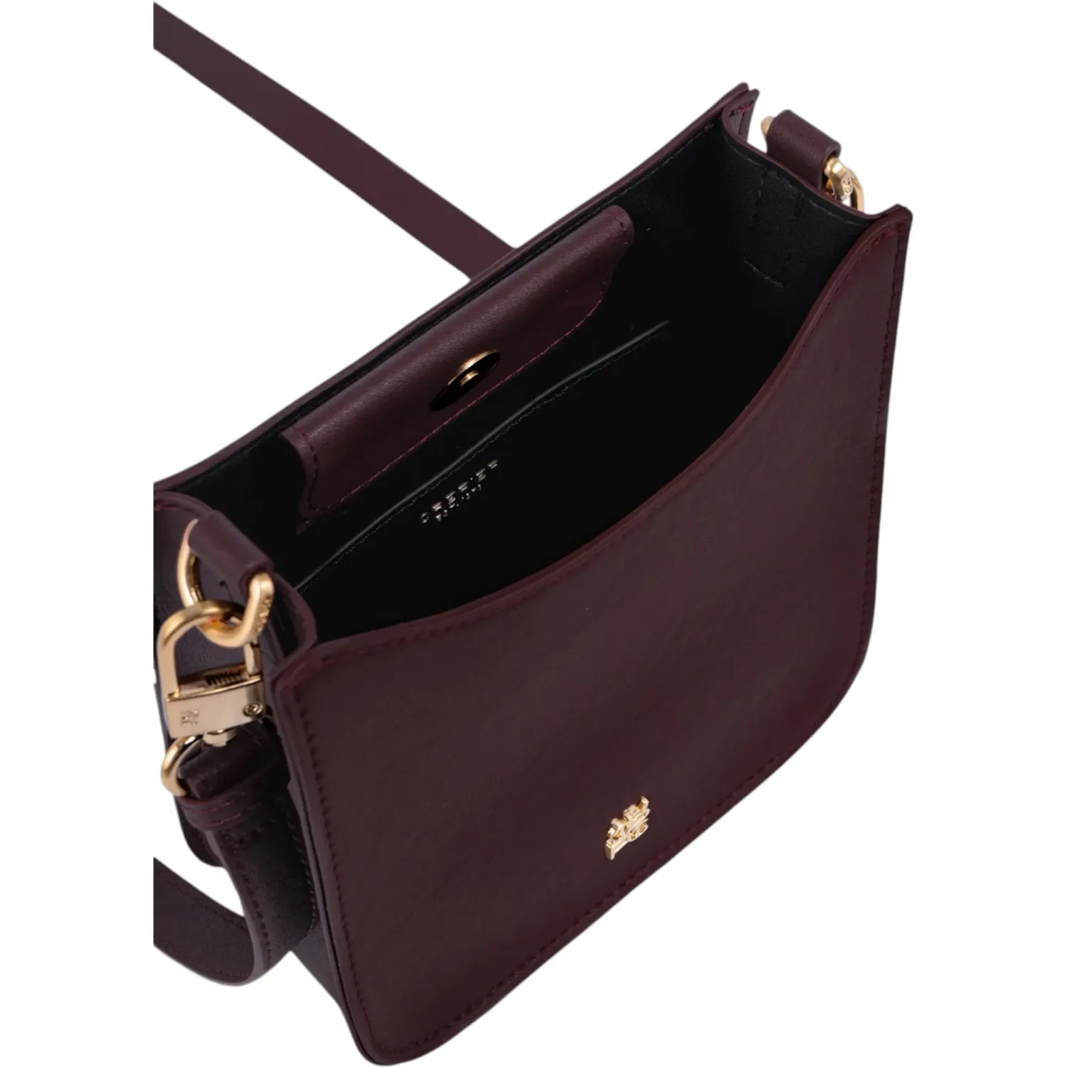 Bolso Crepier Crossbody Mujer Almira Chico color burgundy | Platanitos