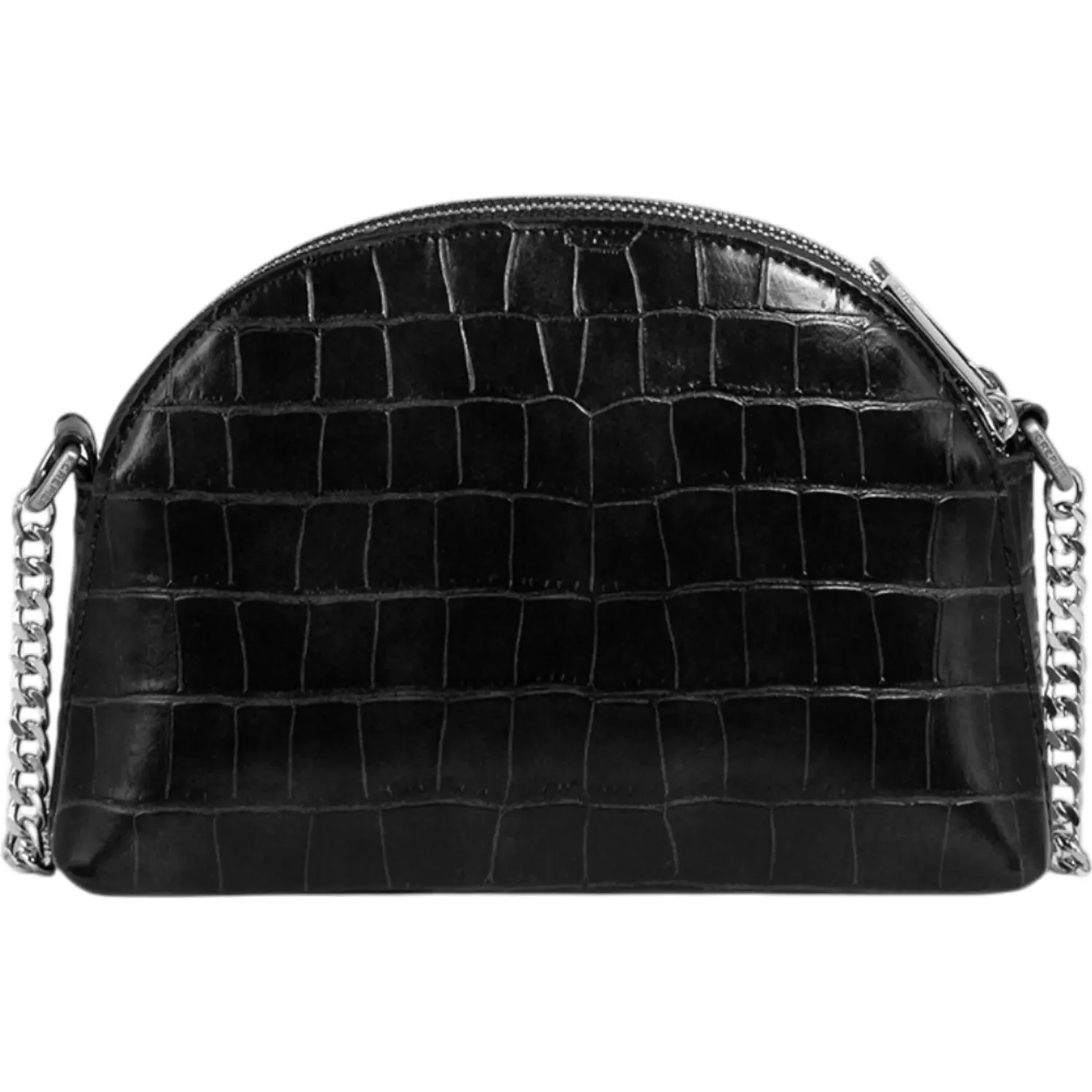 Bolso Crepier Crossbody Mujer Fina Chico color negro | Platanitos