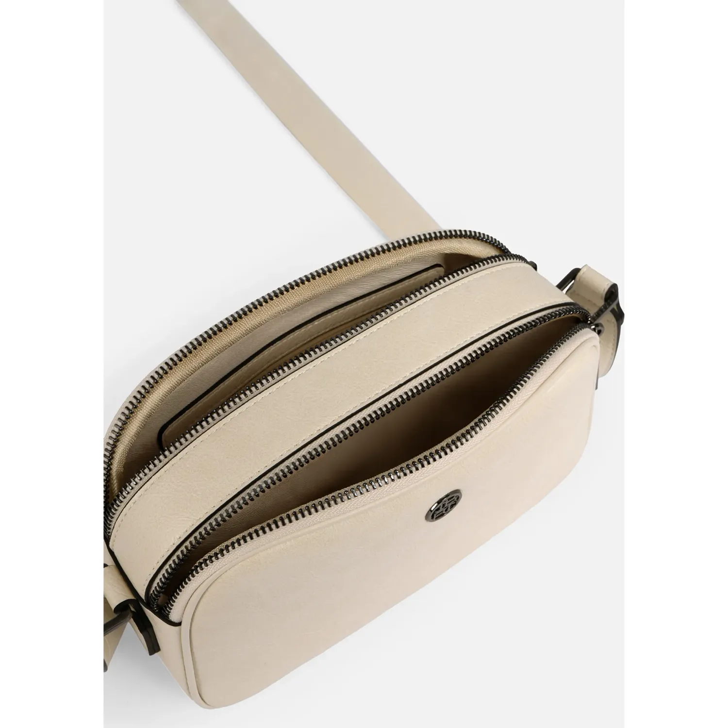 Bolso Crepier Crossbody Mujer Lara Mediano color hueso | Platanitos