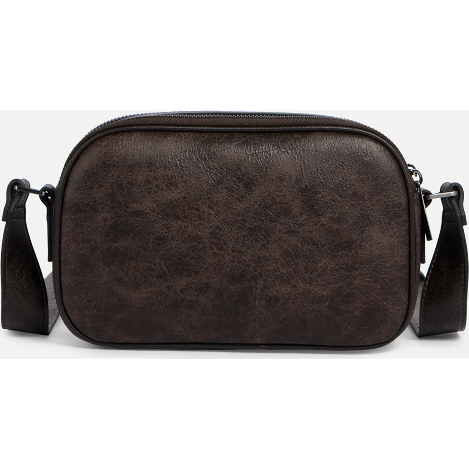 Bolso Crepier Crossbody Mujer Lara Mediano color marron oscuro | Platanitos