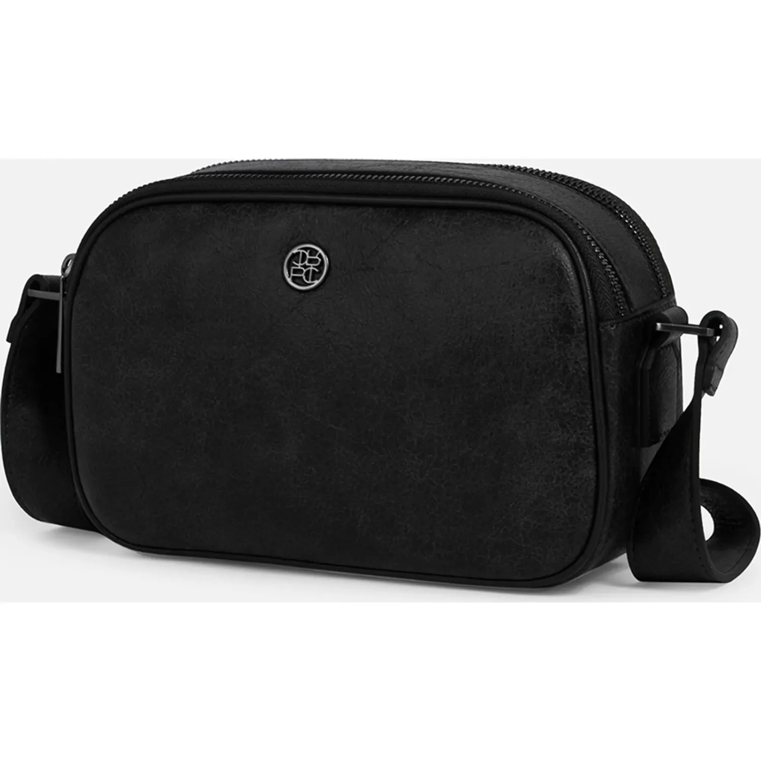 Bolso Crepier Crossbody Mujer Lara Mediano color negro | Platanitos