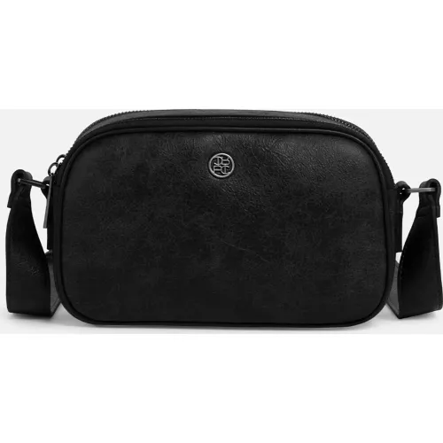 Bolso Crepier Crossbody Mujer Lara Mediano color negro | Platanitos