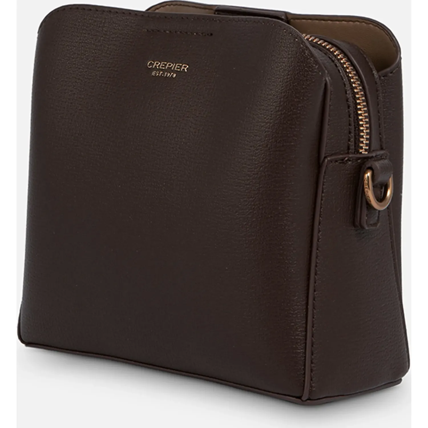 Bolso Crepier Crossbody Mujer Moirana Chico color marron oscuro | Platanitos