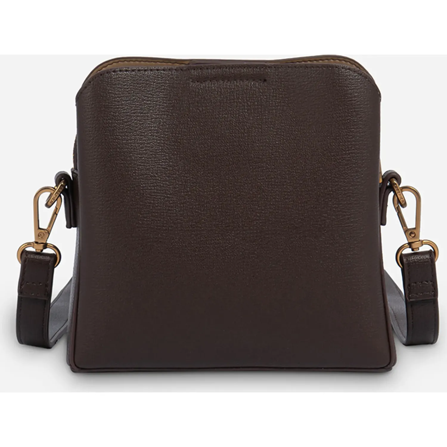 Bolso Crepier Crossbody Mujer Moirana Chico color marron oscuro | Platanitos