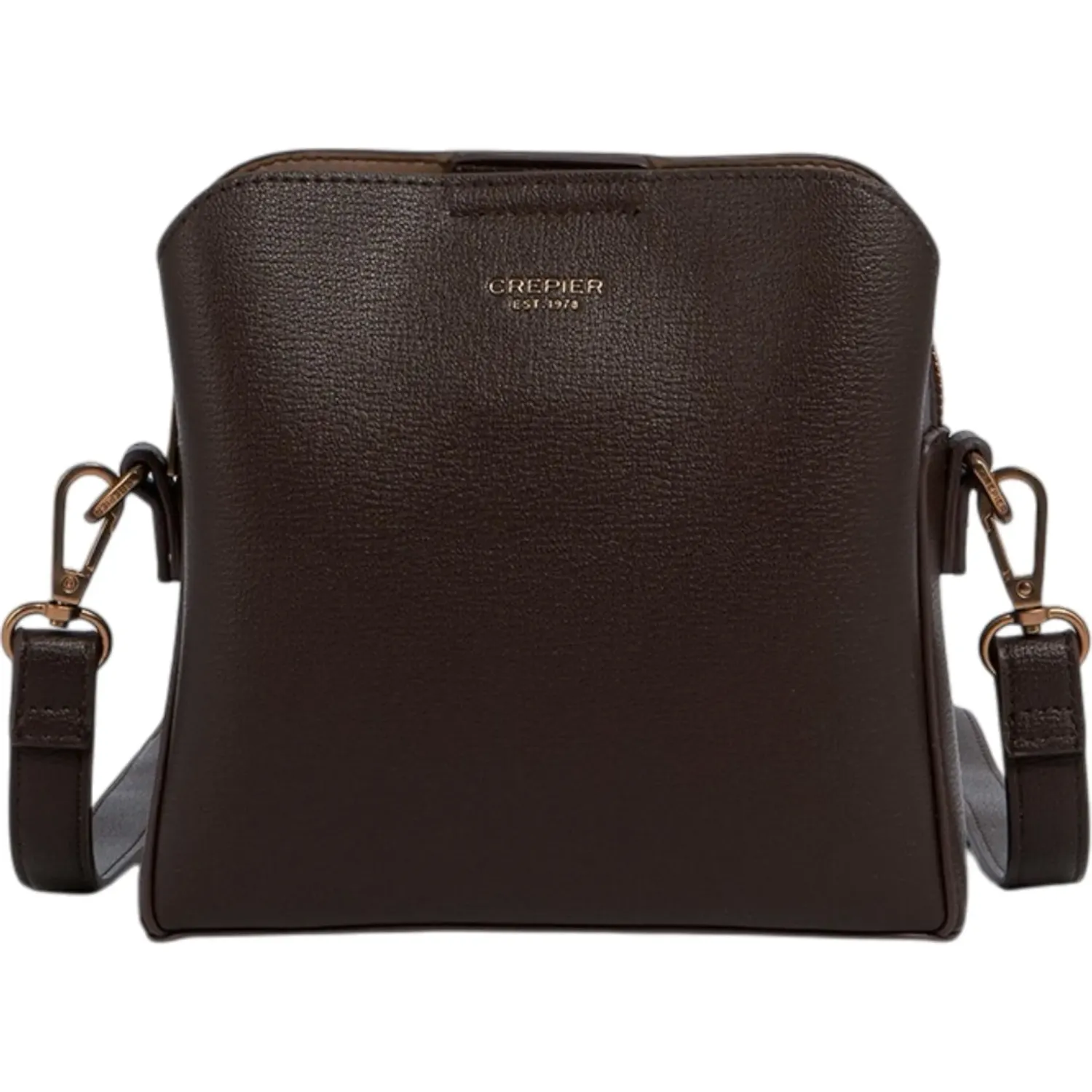 Bolso Crepier Crossbody Mujer Moirana Chico color marron oscuro | Platanitos