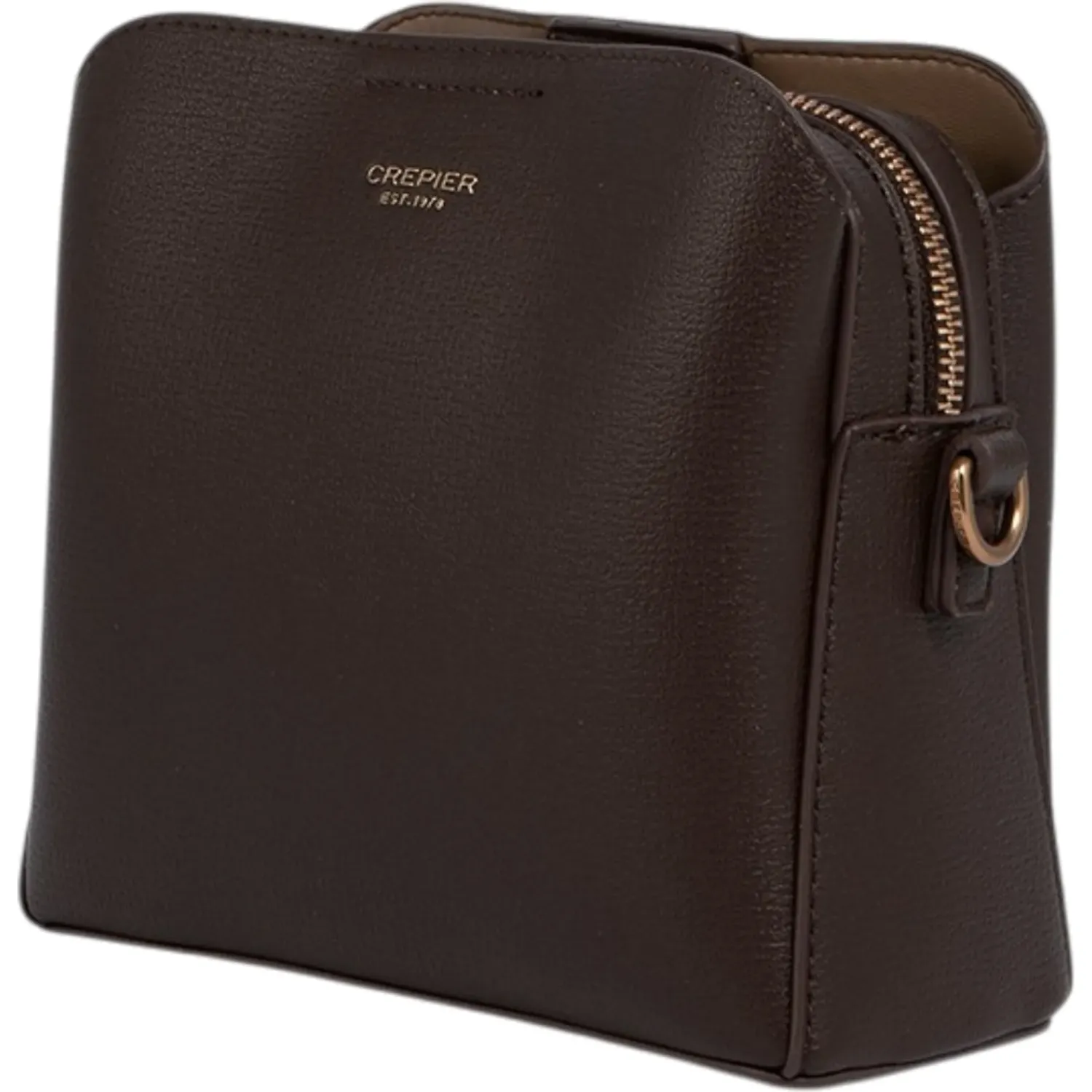 Bolso Crepier Crossbody Mujer Moirana Chico color marron oscuro | Platanitos