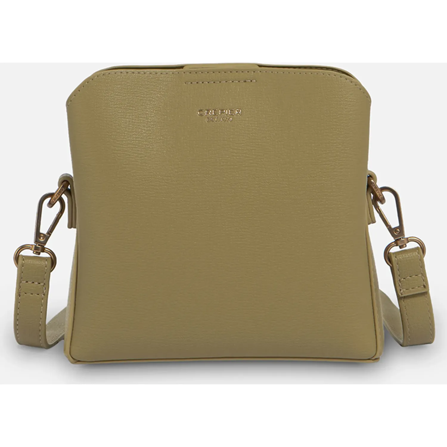 Bolso Crepier Crossbody Mujer Moirana Chico color olivo | Platanitos
