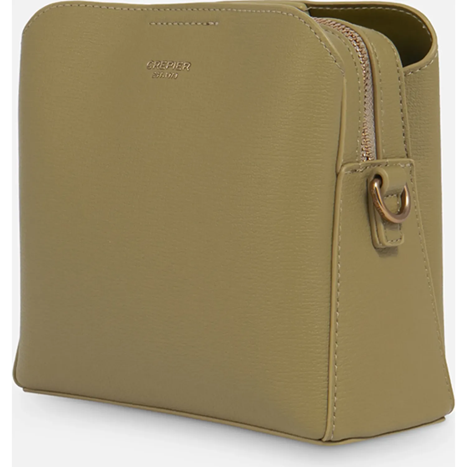 Bolso Crepier Crossbody Mujer Moirana Chico color olivo | Platanitos