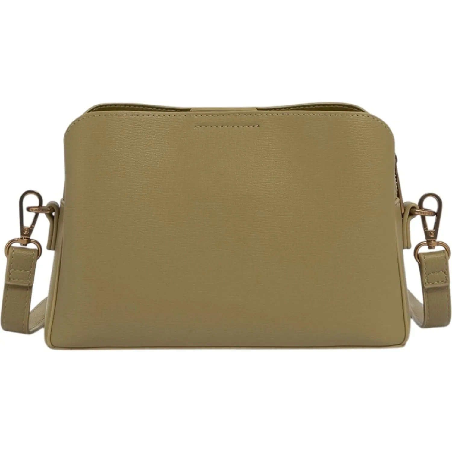 Bolso Crepier Crossbody Mujer Moirana Mediano color olivo | Platanitos