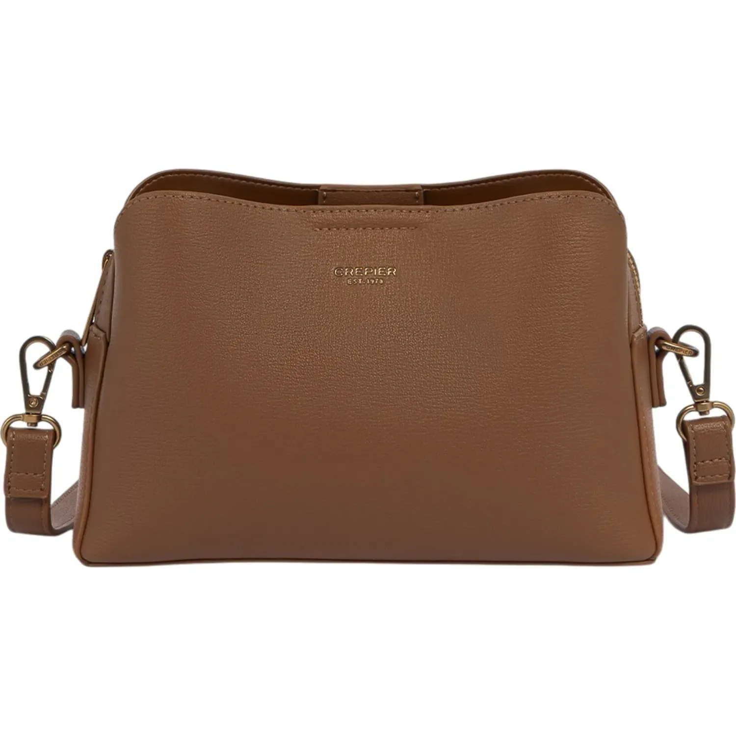 Bolso Crepier Crossbody Mujer Moirana Mediano color toffee | Platanitos