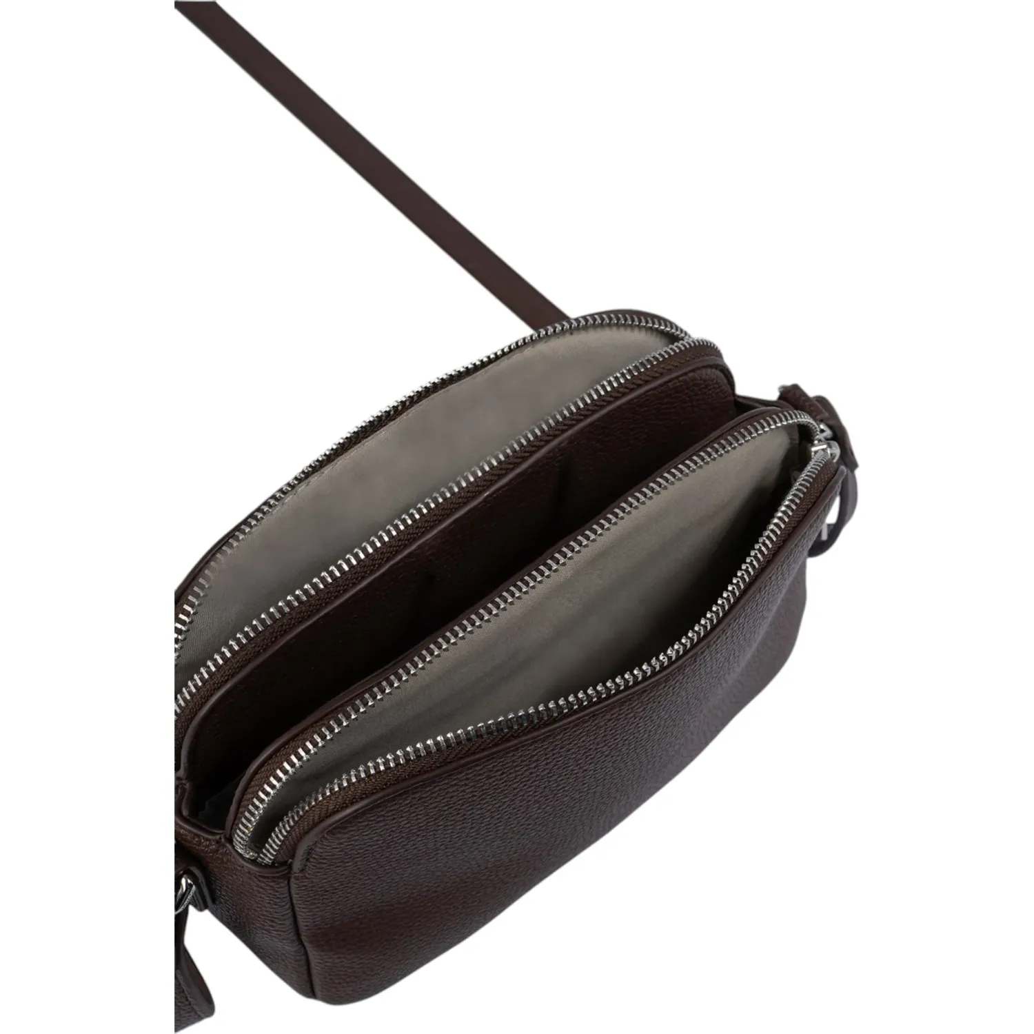 Bolso Crepier Crossbody Mujer Nelly Chico color marrón | Platanitos