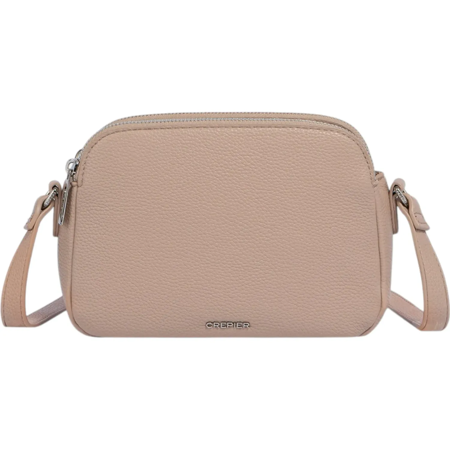 Bolso Crepier Crossbody Mujer Nelly Chico color topo | Platanitos